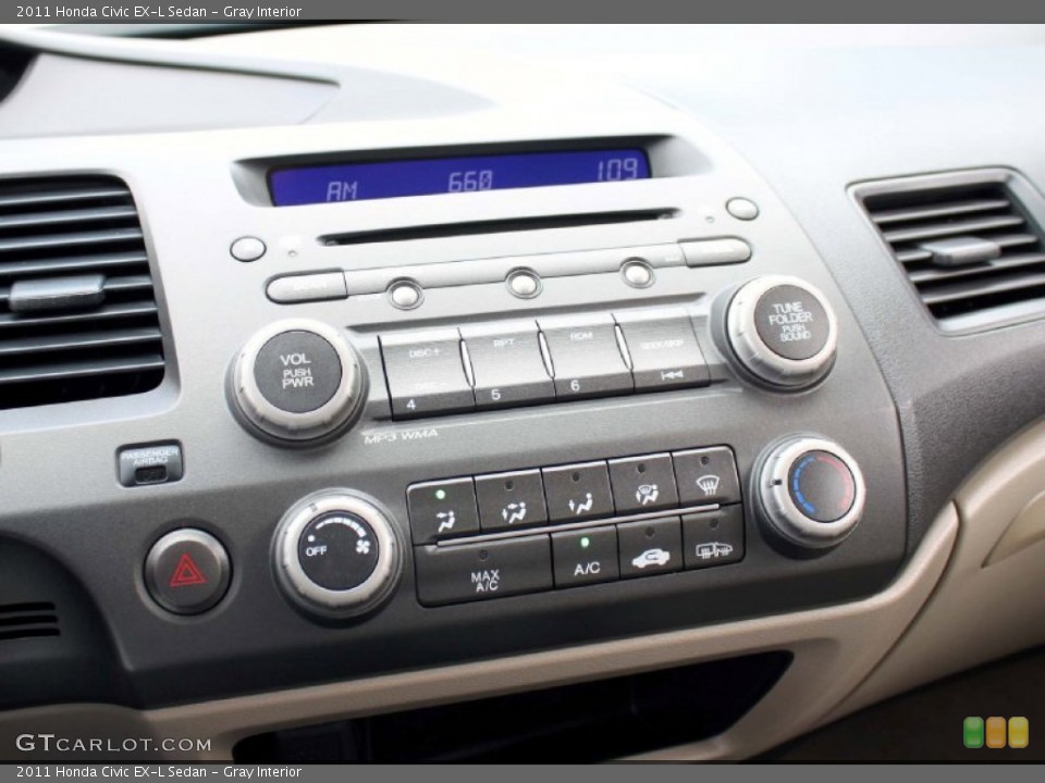Gray Interior Controls for the 2011 Honda Civic EX-L Sedan #86214404