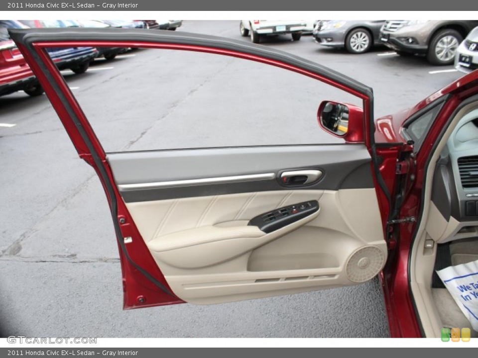 Gray Interior Door Panel for the 2011 Honda Civic EX-L Sedan #86214494
