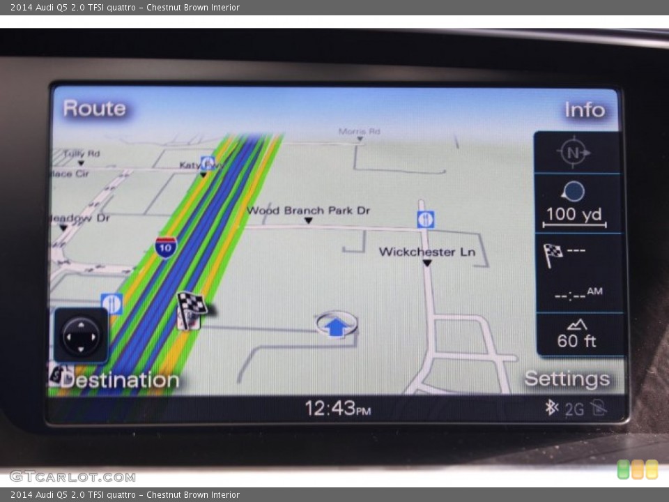 Chestnut Brown Interior Navigation for the 2014 Audi Q5 2.0 TFSI quattro #86216159