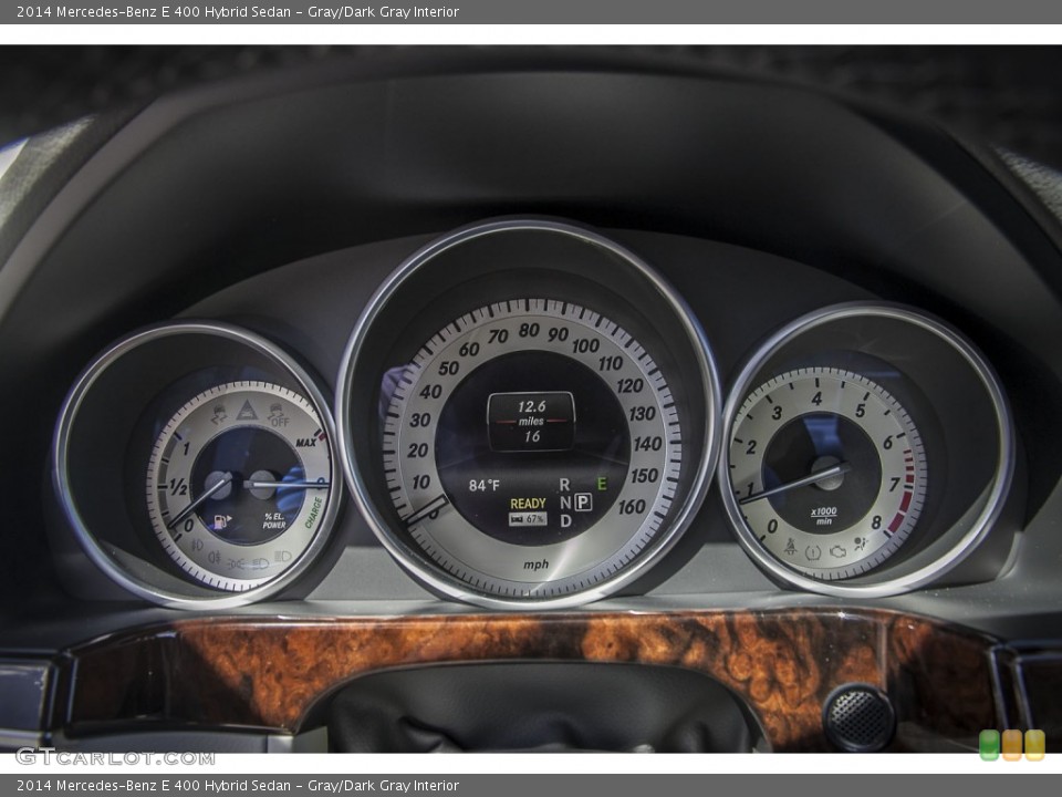 Gray/Dark Gray Interior Gauges for the 2014 Mercedes-Benz E 400 Hybrid Sedan #86217440