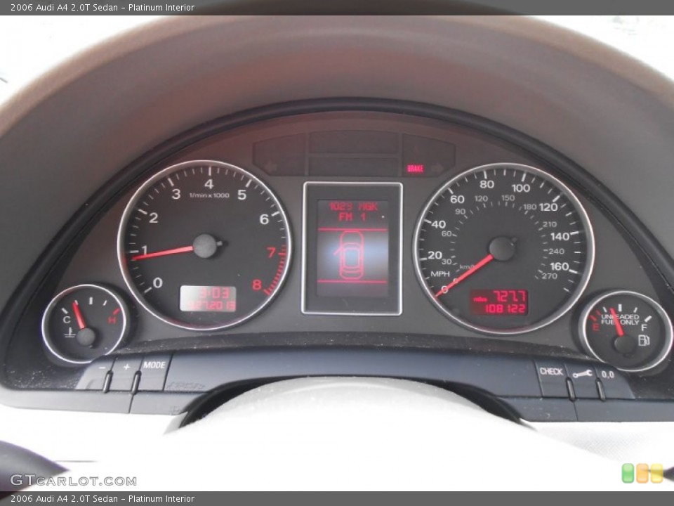 Platinum Interior Gauges for the 2006 Audi A4 2.0T Sedan #86223560