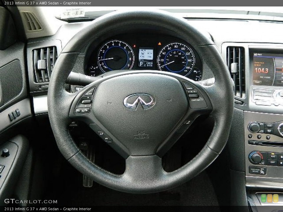 Graphite Interior Steering Wheel for the 2013 Infiniti G 37 x AWD Sedan #86230344