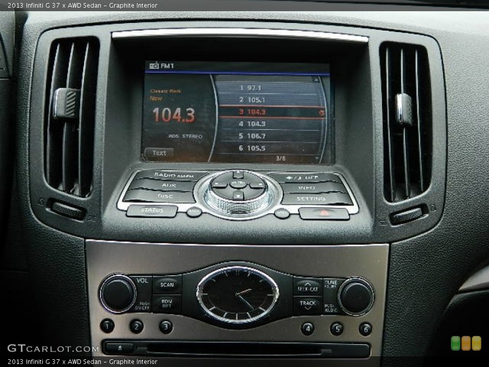 Graphite Interior Controls for the 2013 Infiniti G 37 x AWD Sedan #86230394