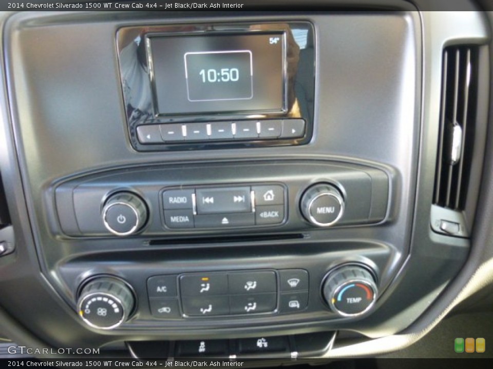 Jet Black/Dark Ash Interior Controls for the 2014 Chevrolet Silverado 1500 WT Crew Cab 4x4 #86236214