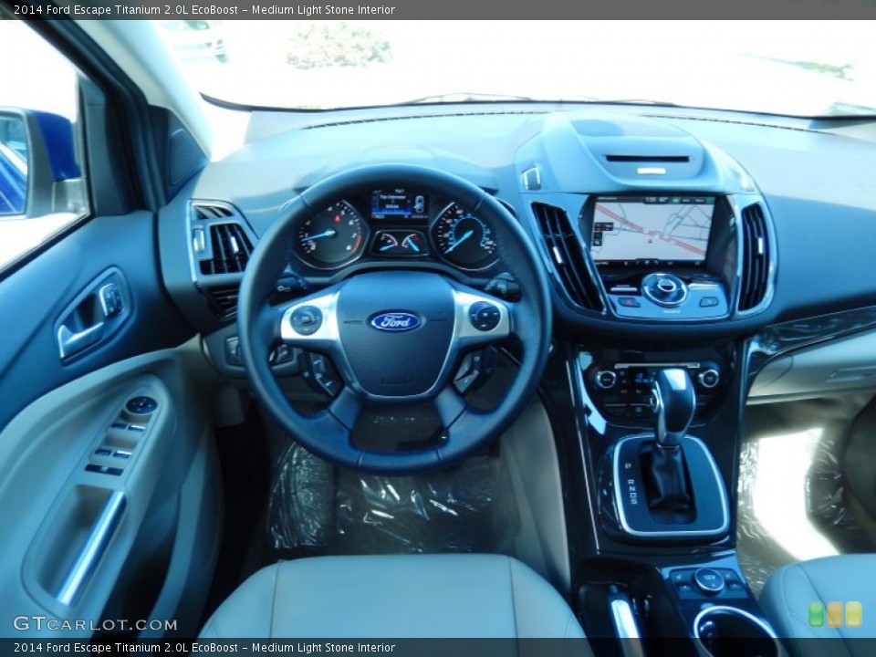 Medium Light Stone Interior Dashboard for the 2014 Ford Escape Titanium 2.0L EcoBoost #86238512
