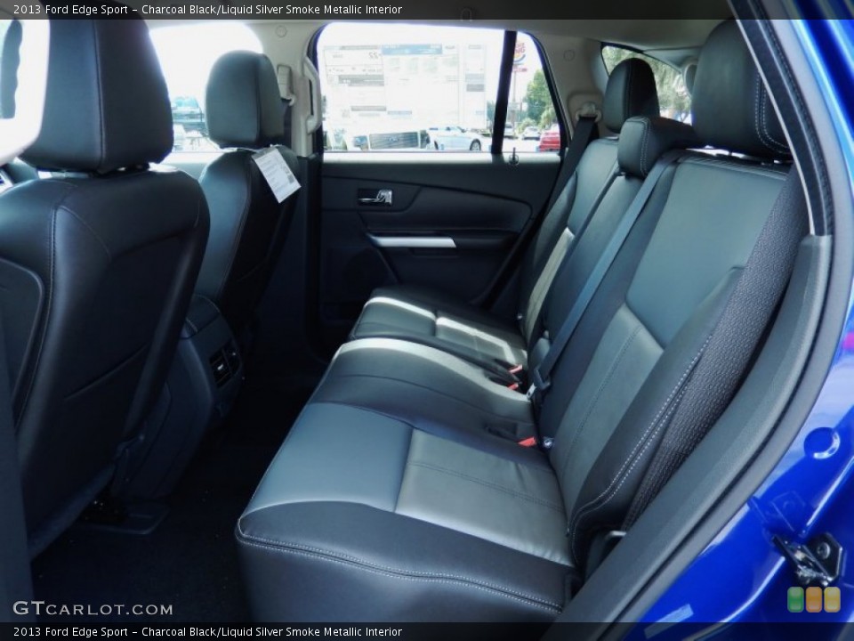 Charcoal Black/Liquid Silver Smoke Metallic Interior Rear Seat for the 2013 Ford Edge Sport #86244641