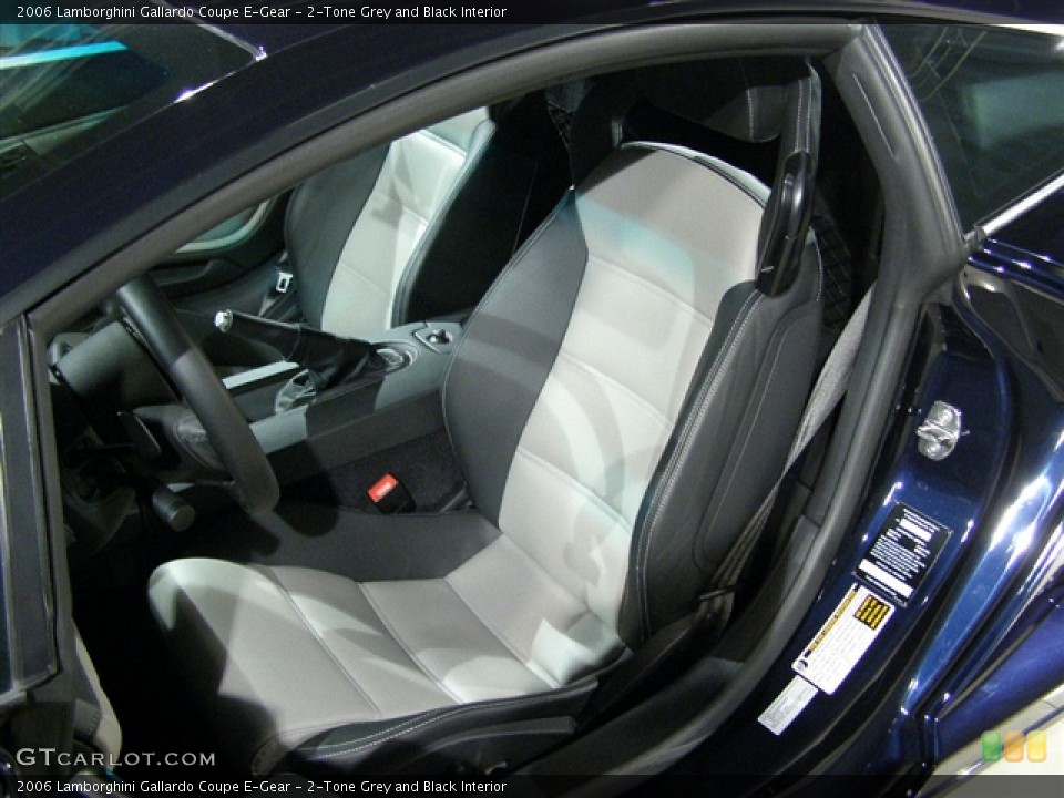 2-Tone Grey and Black Interior Front Seat for the 2006 Lamborghini Gallardo Coupe E-Gear #86245