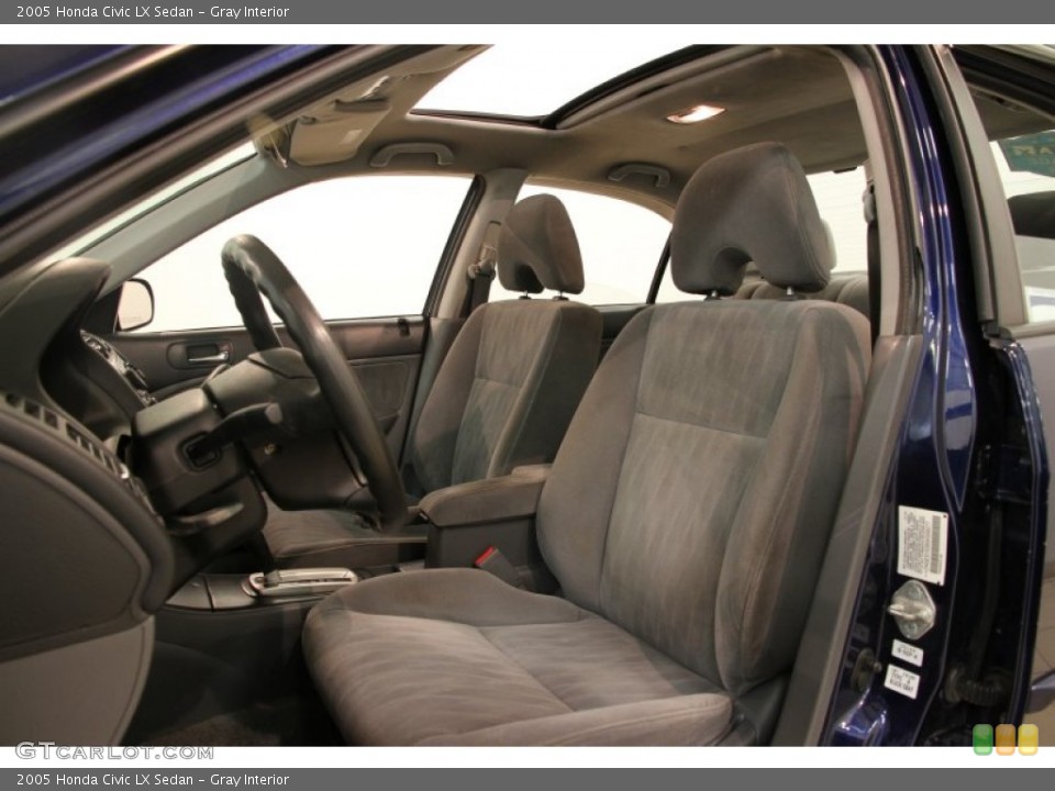 Gray Interior Front Seat for the 2005 Honda Civic LX Sedan #86247089