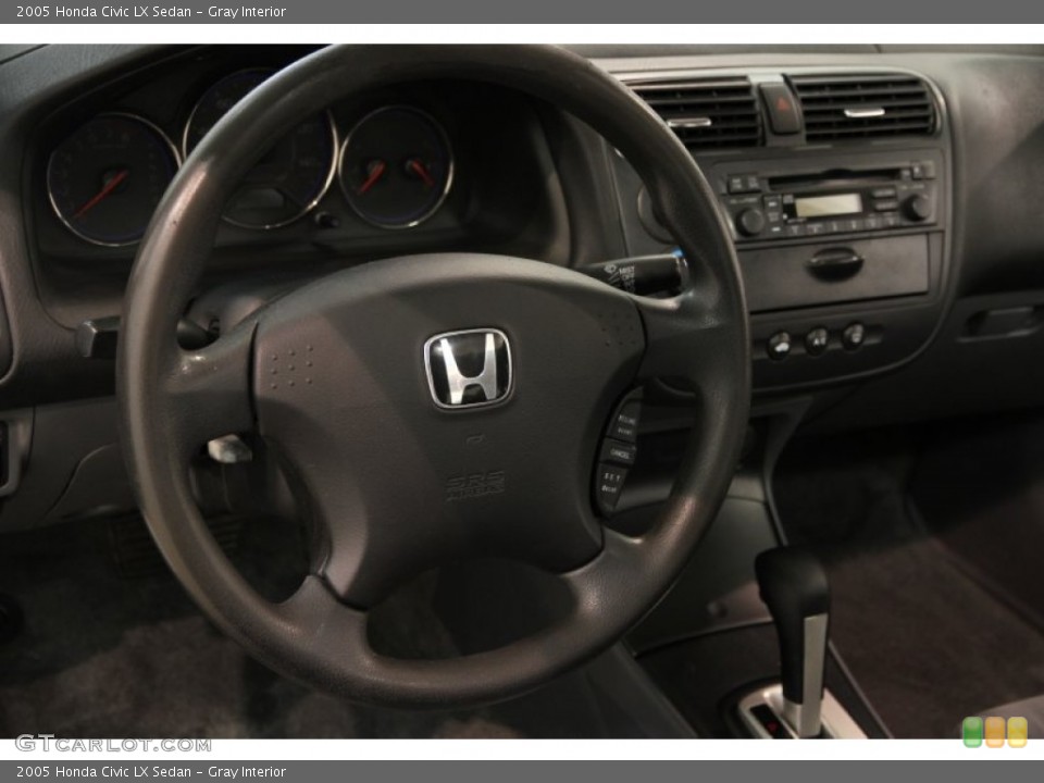 Gray Interior Steering Wheel for the 2005 Honda Civic LX Sedan #86247101