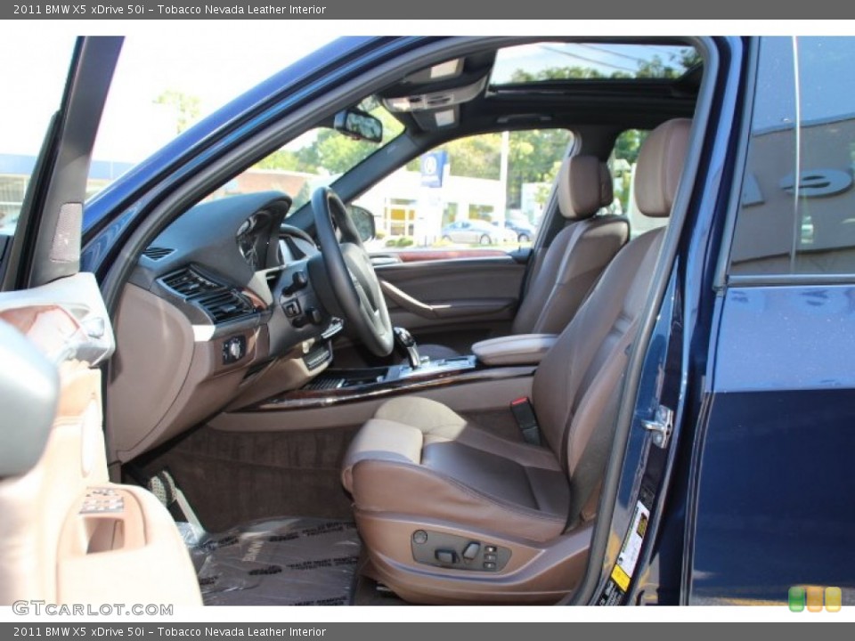 Tobacco Nevada Leather Interior Front Seat for the 2011 BMW X5 xDrive 50i #86247410