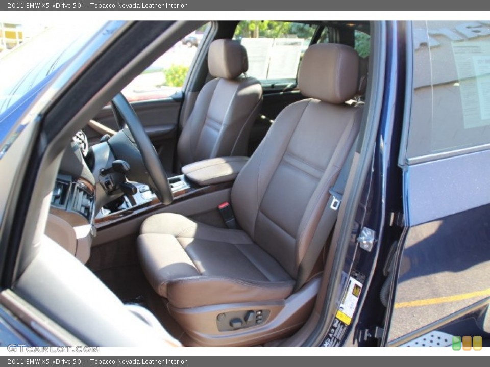 Tobacco Nevada Leather Interior Front Seat for the 2011 BMW X5 xDrive 50i #86247425