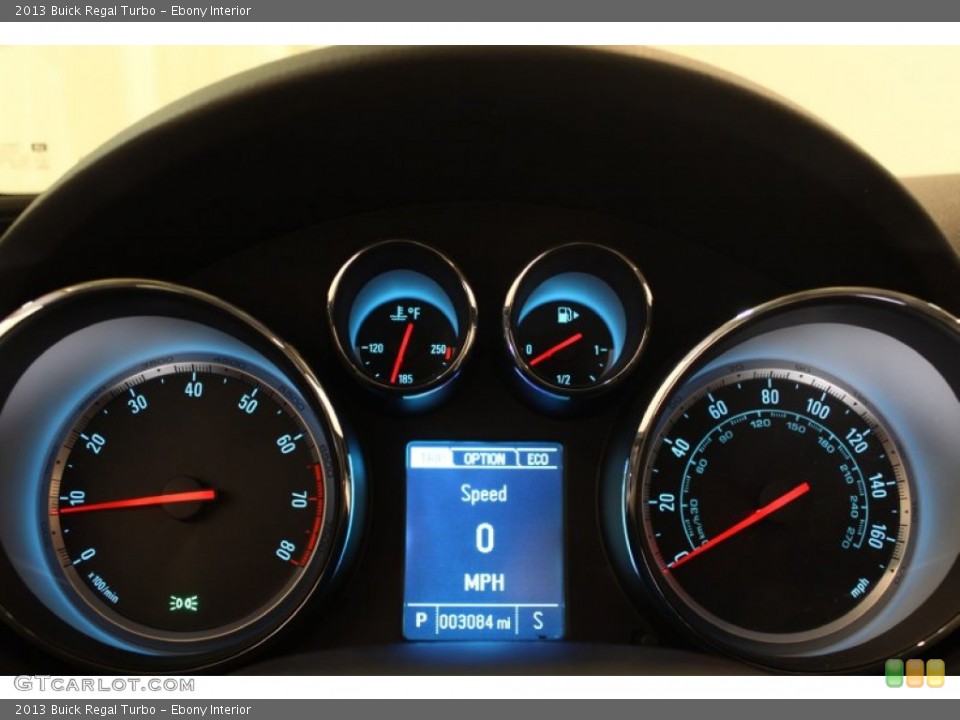 Ebony Interior Gauges for the 2013 Buick Regal Turbo #86249288