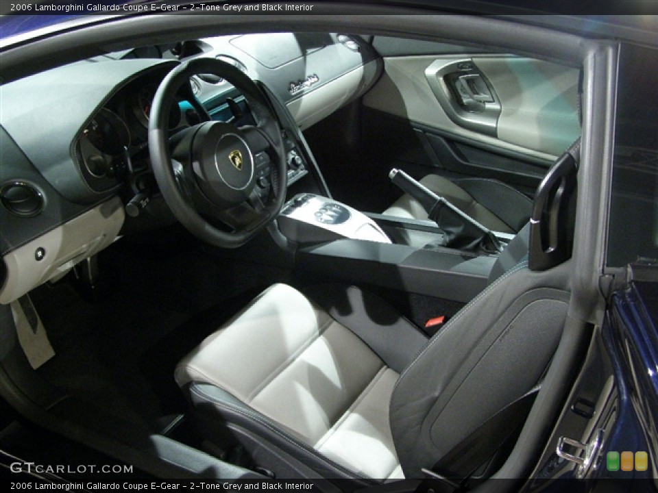2-Tone Grey and Black Interior Prime Interior for the 2006 Lamborghini Gallardo Coupe E-Gear #86251