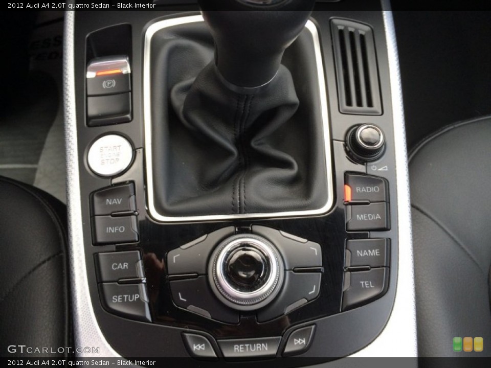 Black Interior Controls for the 2012 Audi A4 2.0T quattro Sedan #86251256