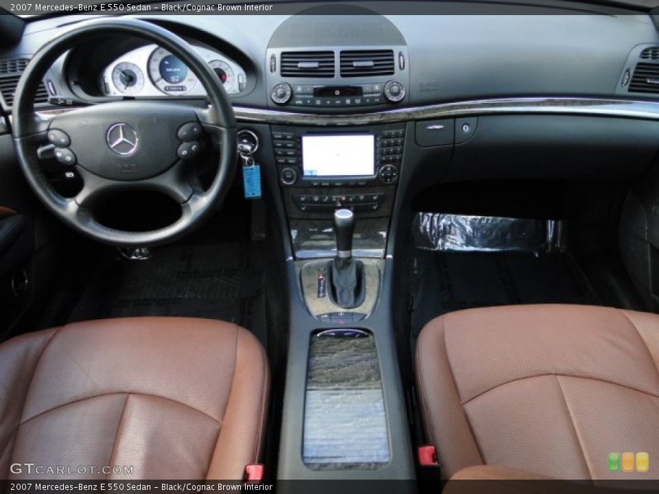 Black/Cognac Brown 2007 Mercedes-Benz E Interiors