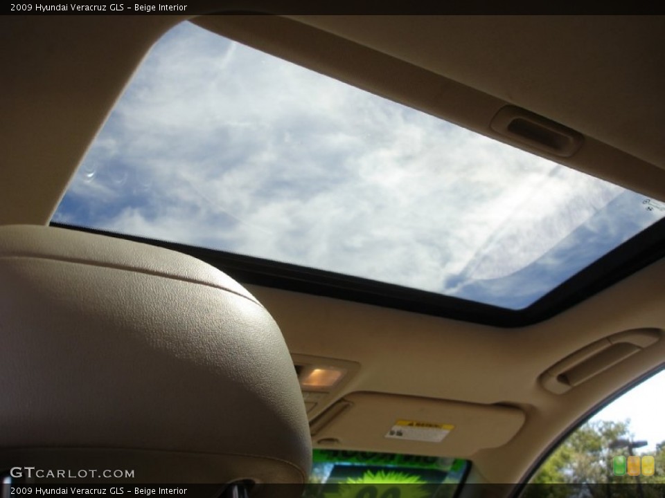 Beige Interior Sunroof for the 2009 Hyundai Veracruz GLS #86254049