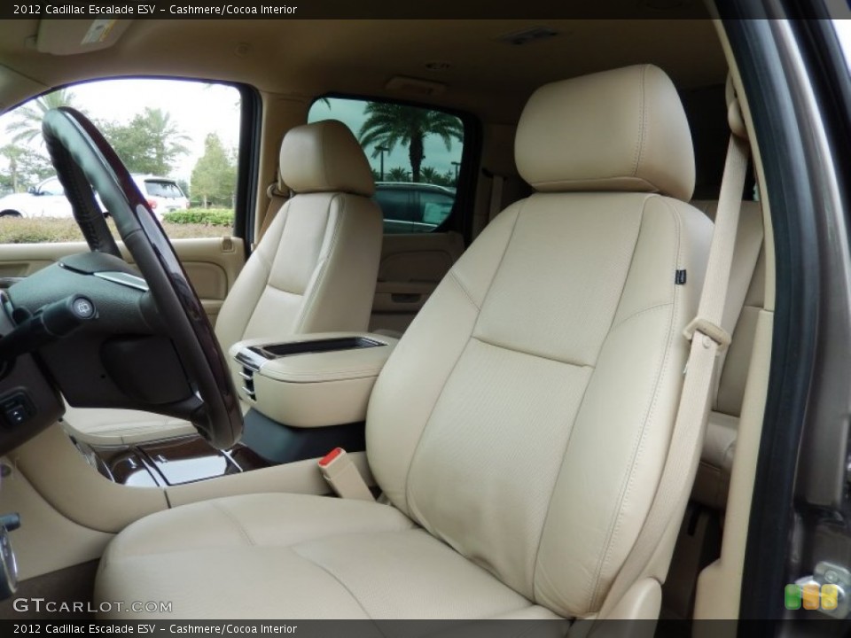Cashmere/Cocoa Interior Front Seat for the 2012 Cadillac Escalade ESV #86254973