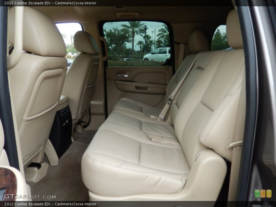 Cashmere/Cocoa Interior Rear Seat for the 2012 Cadillac Escalade ESV #86255003