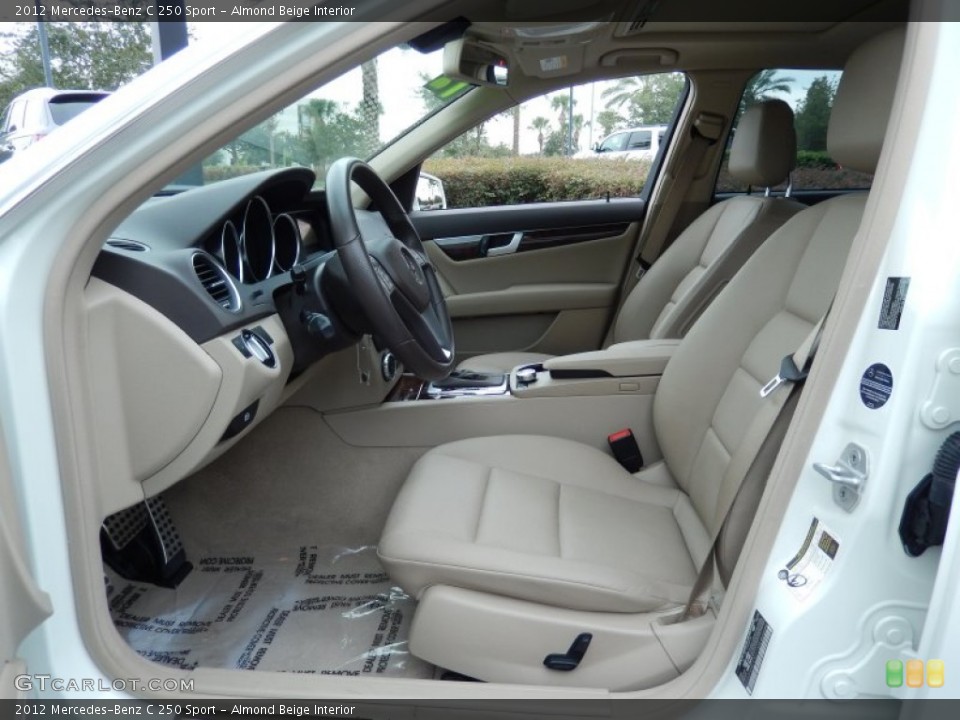 Almond Beige Interior Photo for the 2012 Mercedes-Benz C 250 Sport #86255447