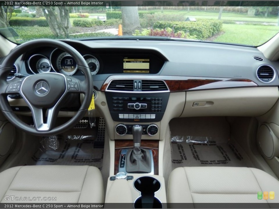 Almond Beige Interior Dashboard for the 2012 Mercedes-Benz C 250 Sport #86255588