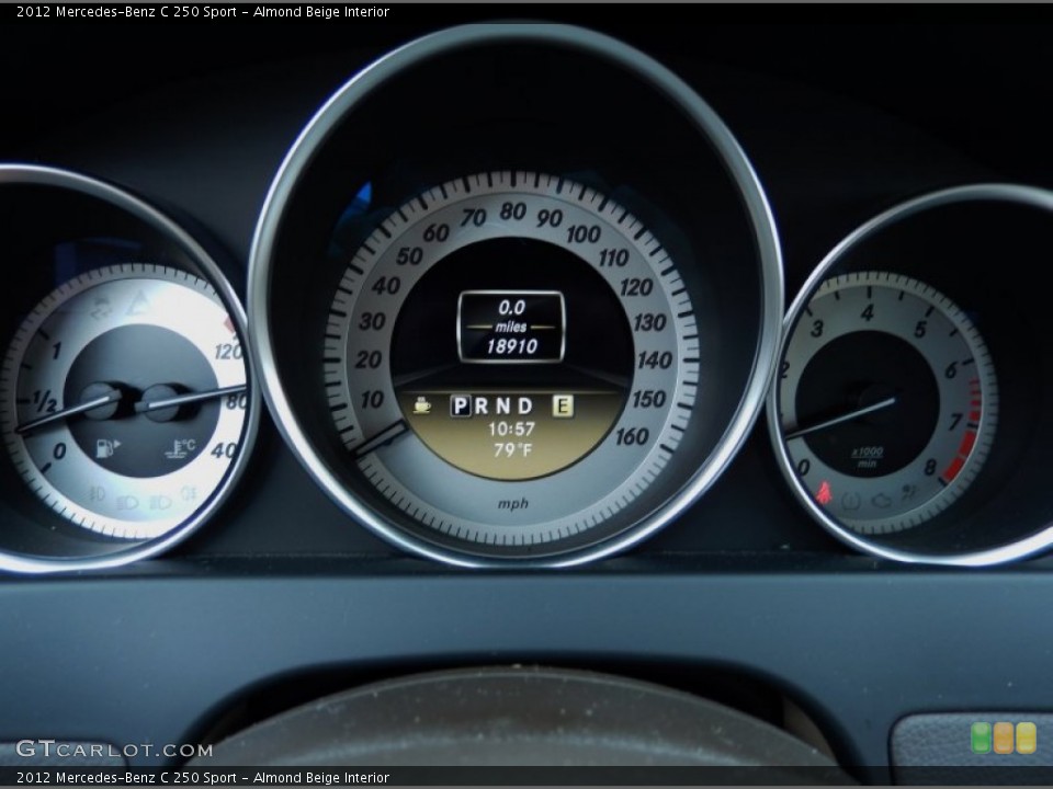 Almond Beige Interior Gauges for the 2012 Mercedes-Benz C 250 Sport #86255627
