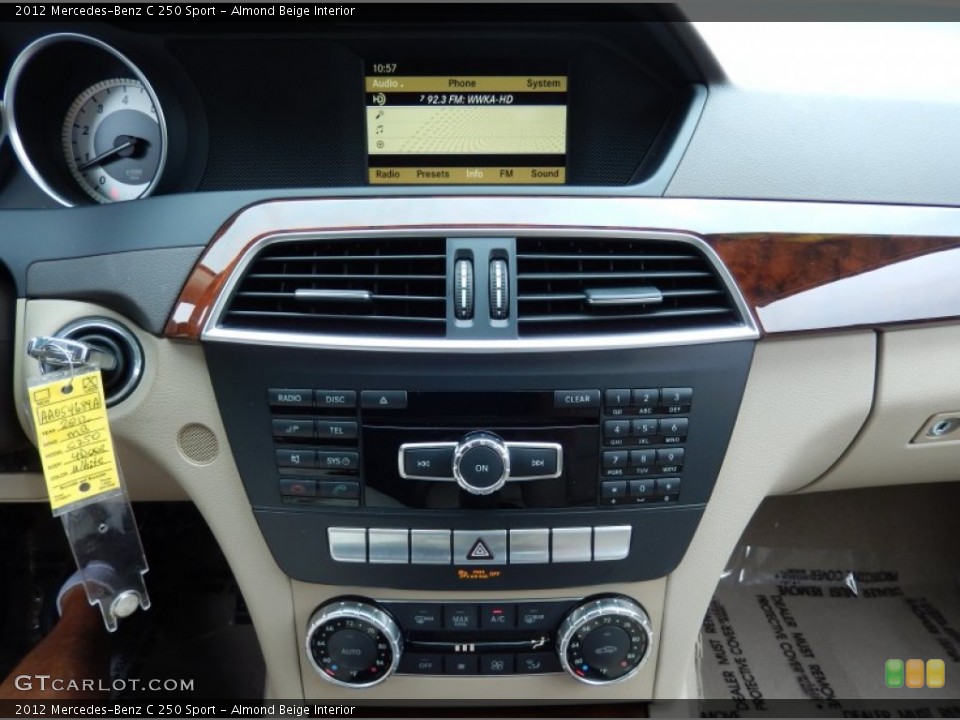 Almond Beige Interior Controls for the 2012 Mercedes-Benz C 250 Sport #86255642