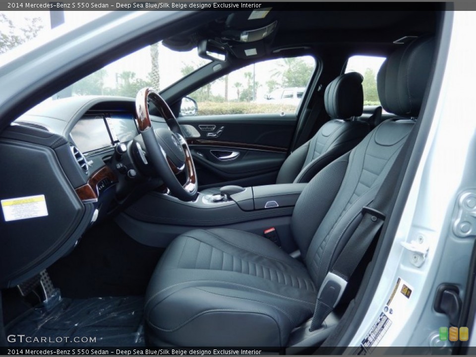 Deep Sea Blue/Silk Beige designo Exclusive Interior Front Seat for the 2014 Mercedes-Benz S 550 Sedan #86257646