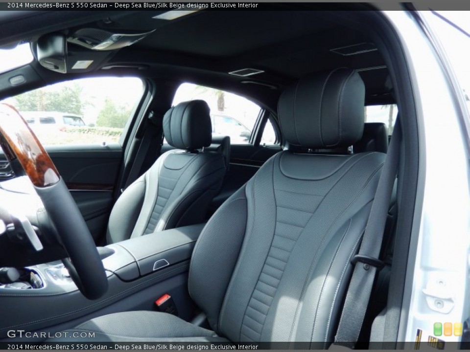 Deep Sea Blue/Silk Beige designo Exclusive Interior Front Seat for the 2014 Mercedes-Benz S 550 Sedan #86257658