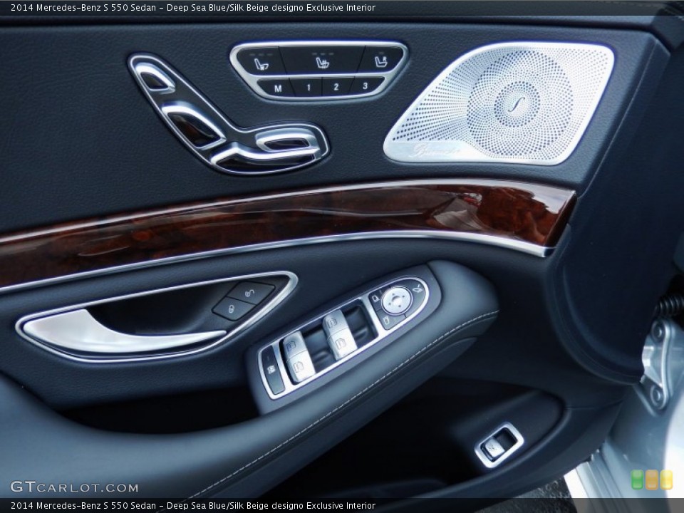 Deep Sea Blue/Silk Beige designo Exclusive Interior Controls for the 2014 Mercedes-Benz S 550 Sedan #86257670
