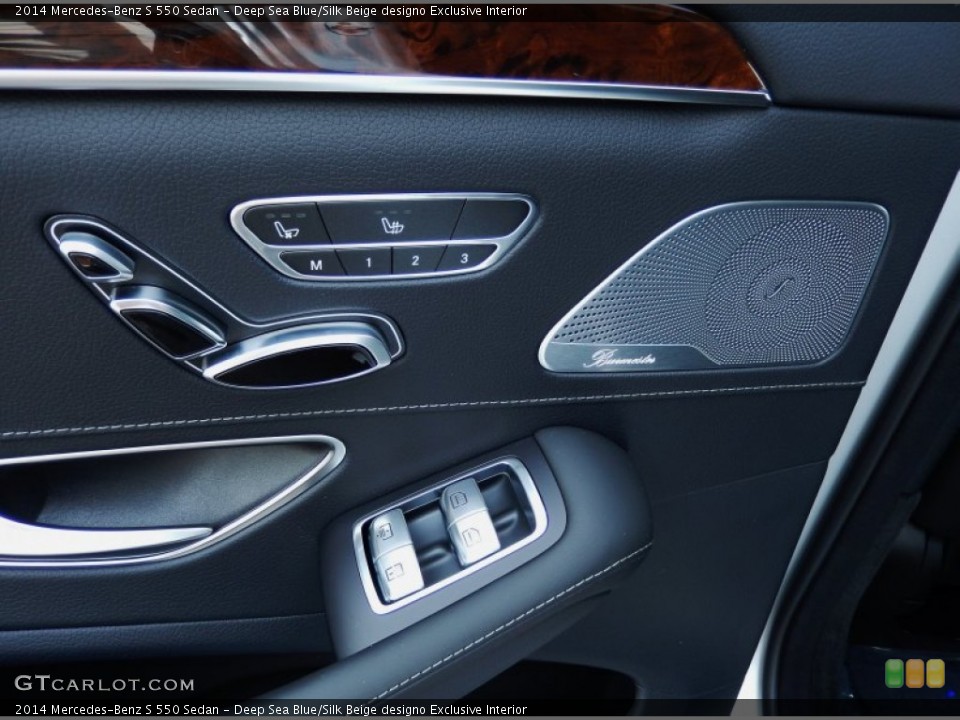 Deep Sea Blue/Silk Beige designo Exclusive Interior Controls for the 2014 Mercedes-Benz S 550 Sedan #86257703