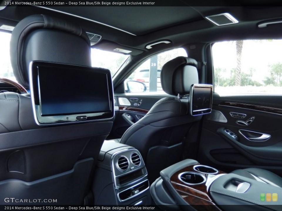 Deep Sea Blue/Silk Beige designo Exclusive Interior Entertainment System for the 2014 Mercedes-Benz S 550 Sedan #86257712