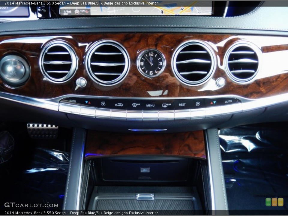 Deep Sea Blue/Silk Beige designo Exclusive Interior Controls for the 2014 Mercedes-Benz S 550 Sedan #86257781