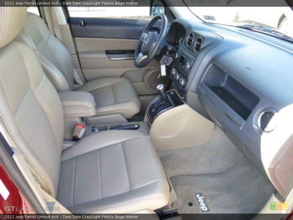Dark Slate Gray/Light Pebble Beige Interior Front Seat for the 2012 Jeep Patriot Limited 4x4 #86267558