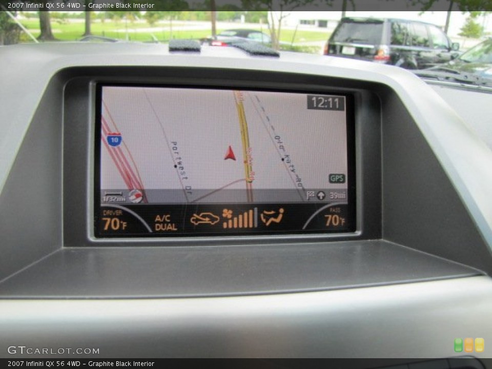 Graphite Black Interior Navigation for the 2007 Infiniti QX 56 4WD #86269970