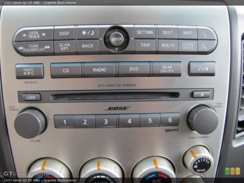 Graphite Black Interior Audio System for the 2007 Infiniti QX 56 4WD #86269988
