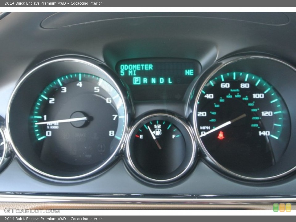 Cocaccino Interior Gauges for the 2014 Buick Enclave Premium AWD #86273663