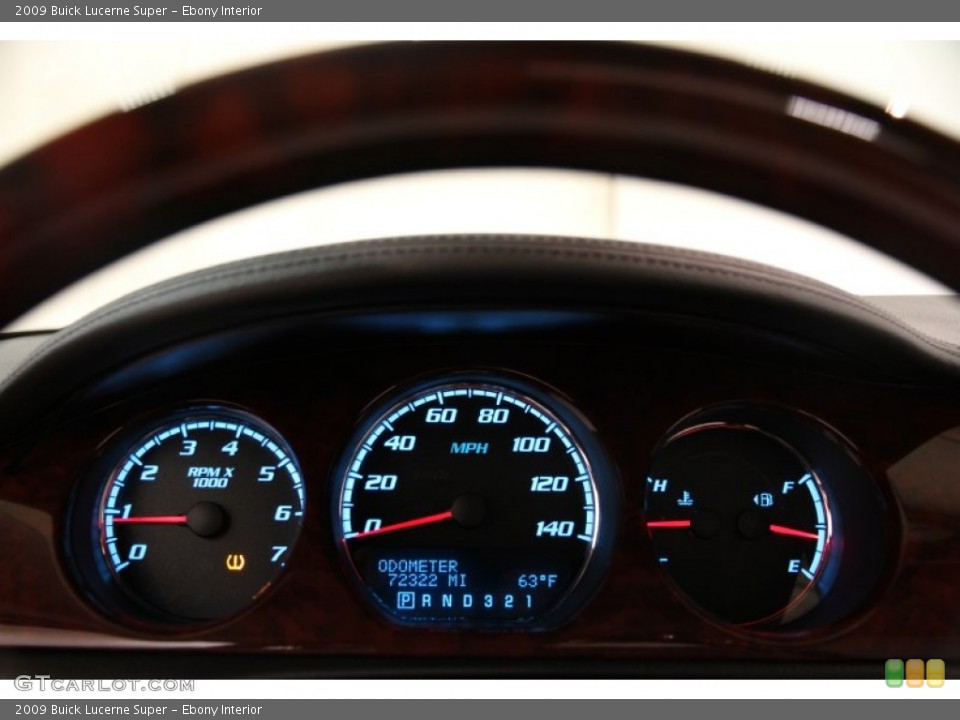 Ebony Interior Gauges for the 2009 Buick Lucerne Super #86285112
