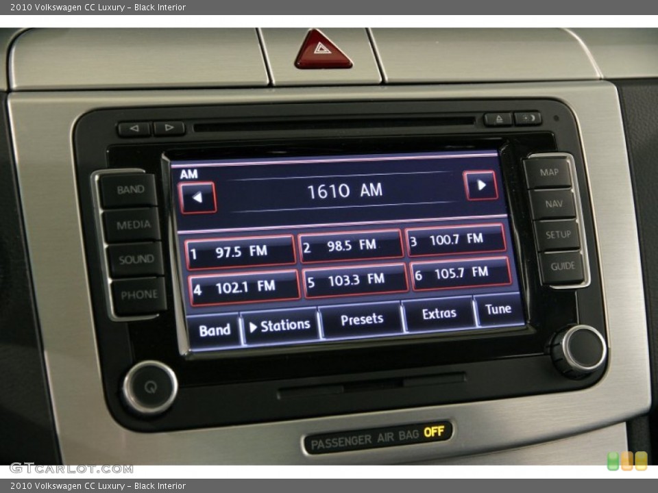 Black Interior Audio System for the 2010 Volkswagen CC Luxury #86287416