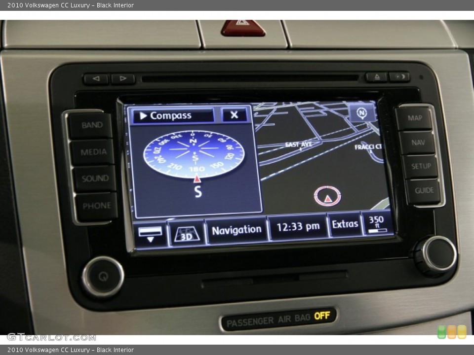 Black Interior Navigation for the 2010 Volkswagen CC Luxury #86287506