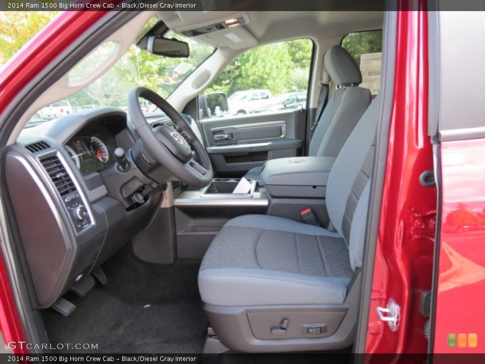 Black/Diesel Gray Interior Photo for the 2014 Ram 1500 Big Horn Crew Cab #86287800