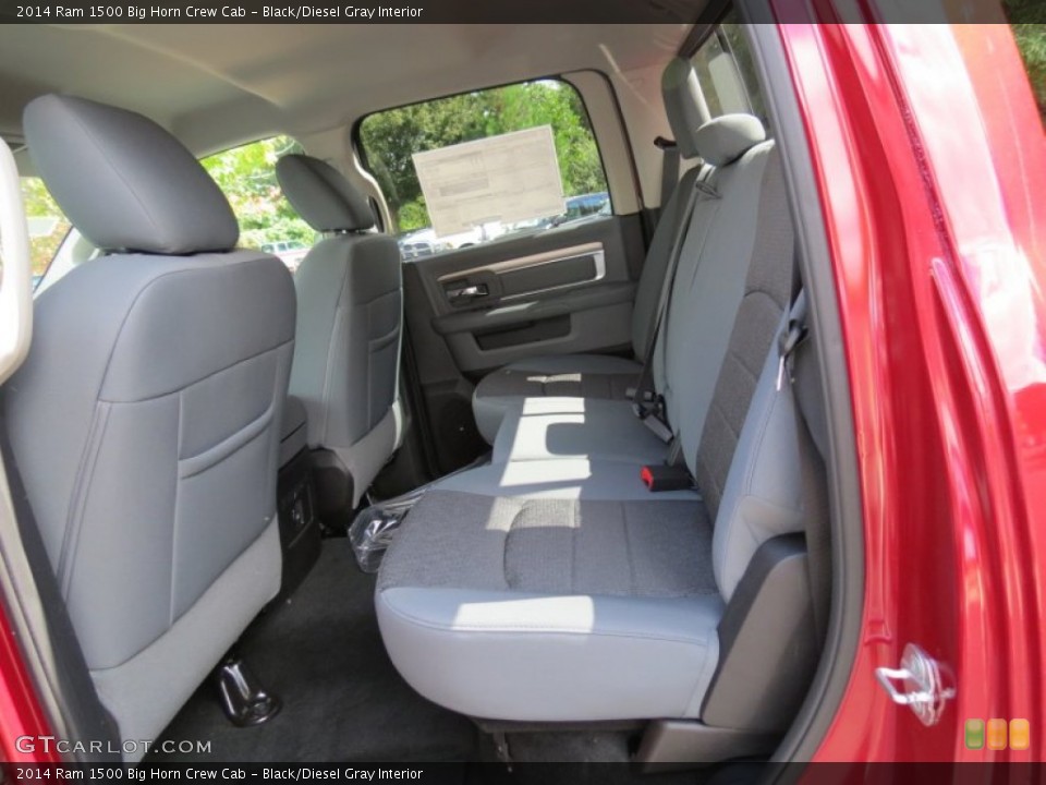 Black/Diesel Gray Interior Rear Seat for the 2014 Ram 1500 Big Horn Crew Cab #86287818