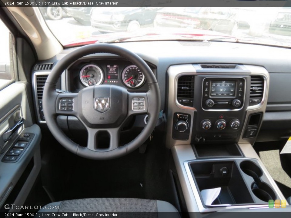 Black/Diesel Gray Interior Dashboard for the 2014 Ram 1500 Big Horn Crew Cab #86287842