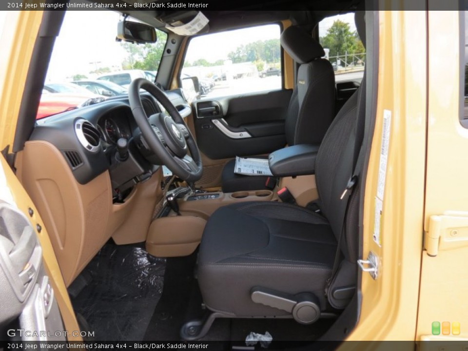 Black/Dark Saddle Interior Photo for the 2014 Jeep Wrangler Unlimited Sahara 4x4 #86291556