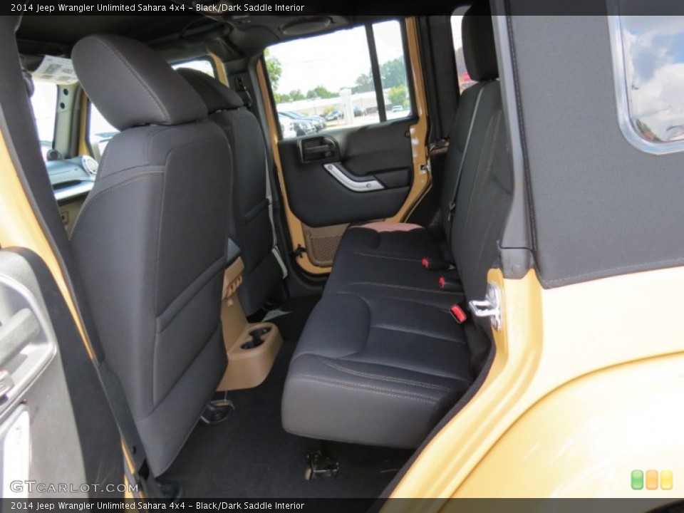 Black/Dark Saddle Interior Rear Seat for the 2014 Jeep Wrangler Unlimited Sahara 4x4 #86291580