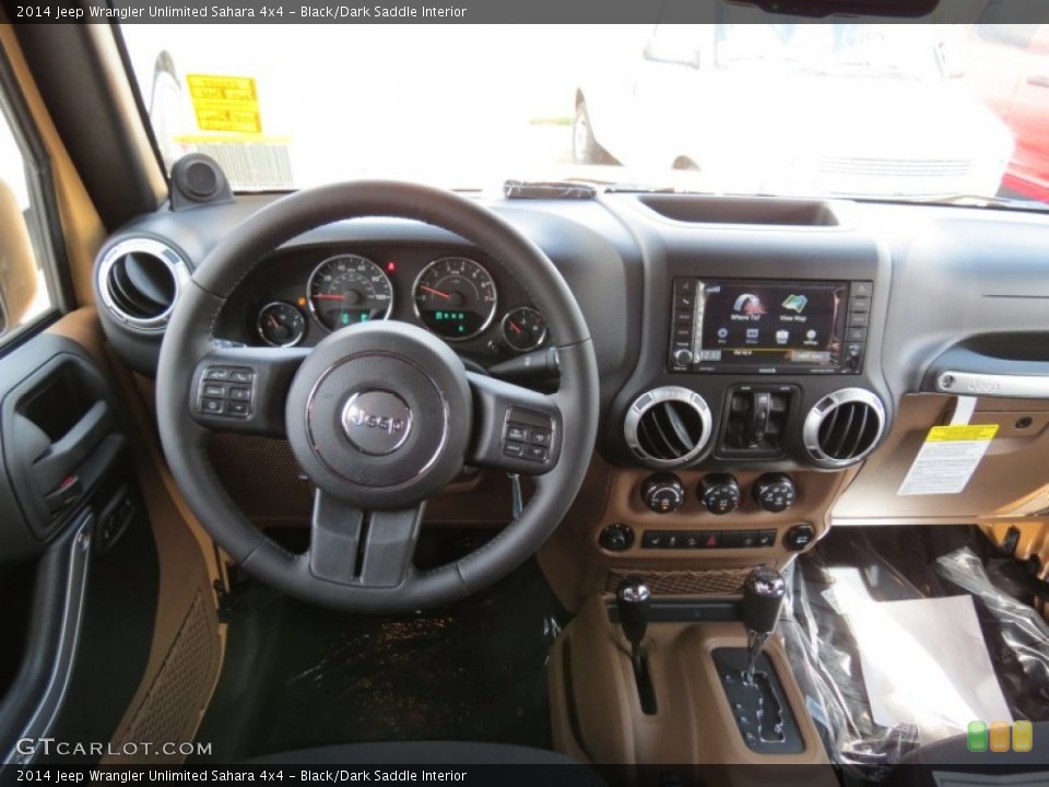 Black/Dark Saddle Interior Dashboard for the 2014 Jeep Wrangler Unlimited Sahara 4x4 #86291604