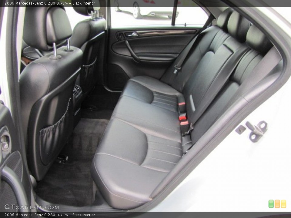 Black Interior Rear Seat for the 2006 Mercedes-Benz C 280 Luxury #86291796