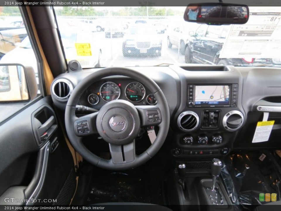 Black Interior Dashboard for the 2014 Jeep Wrangler Unlimited Rubicon 4x4 #86291838