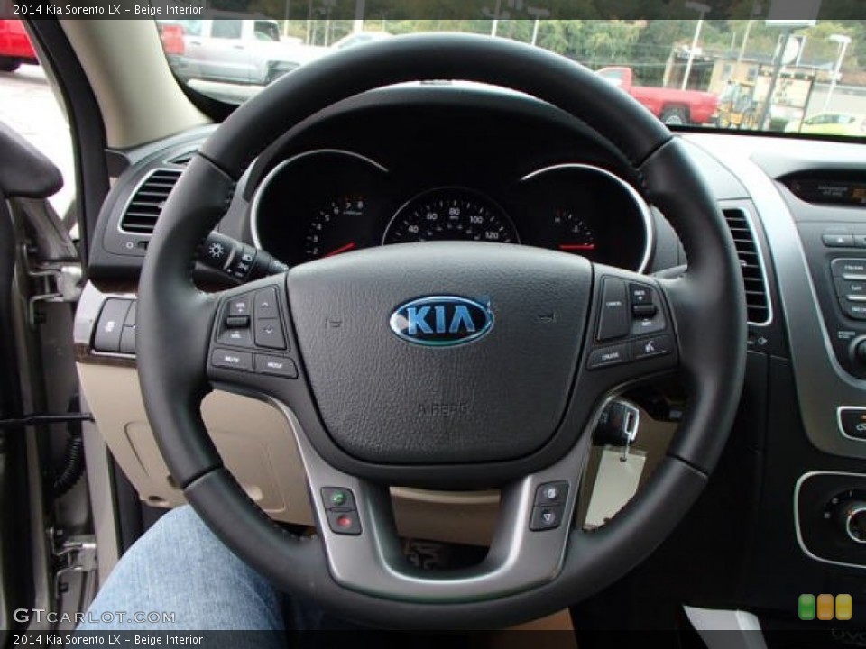 Beige Interior Steering Wheel for the 2014 Kia Sorento LX #86295474