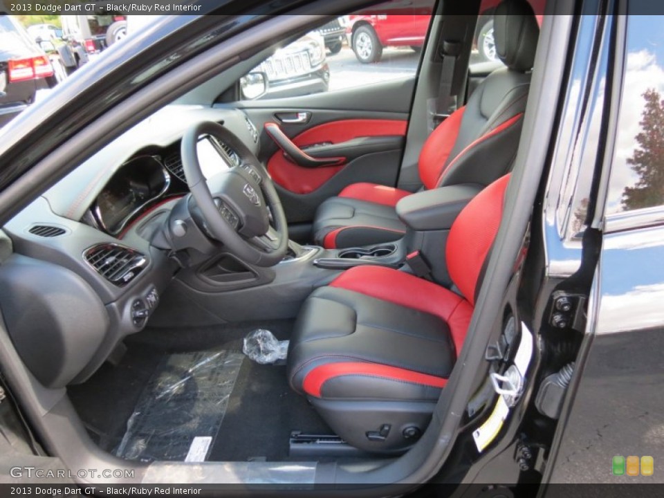 Black/Ruby Red Interior Front Seat for the 2013 Dodge Dart GT #86295552