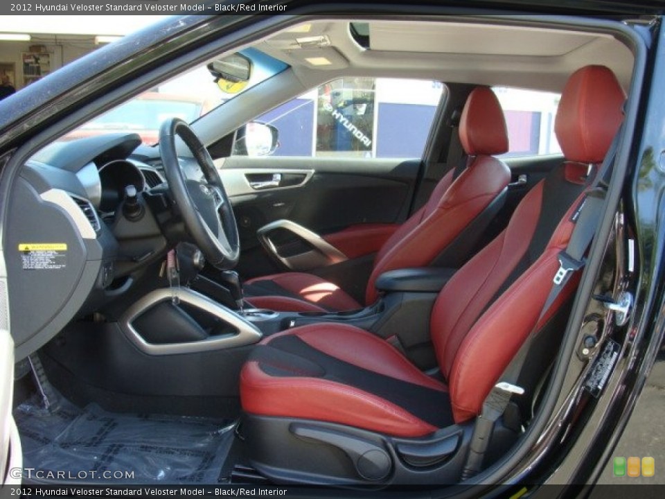 Black/Red Interior Front Seat for the 2012 Hyundai Veloster  #86296506